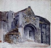 Thomas Girtin the tihe barn abbotsbuy oil painting
